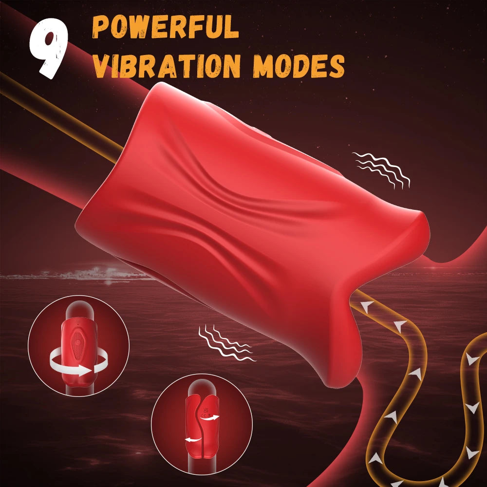 Male Masturbator with 9 Vibration Modes - Vibrasie Stasie